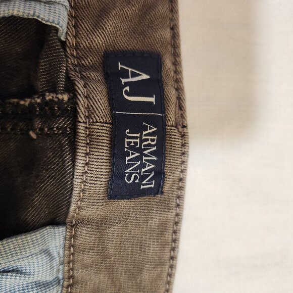 AJ Armani Jeans Slim Fit Cargo Denim – Size 31 x 37 – Brown Vintage Wash - Picture 2 of 9